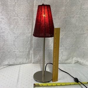 Vintage Lamp with Beaded Shade & 6 bulbs